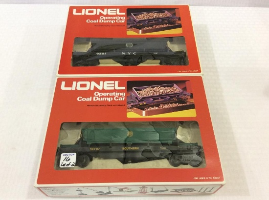 Lot of 2 Lionel Operating Coal Dump Cars in Boxes