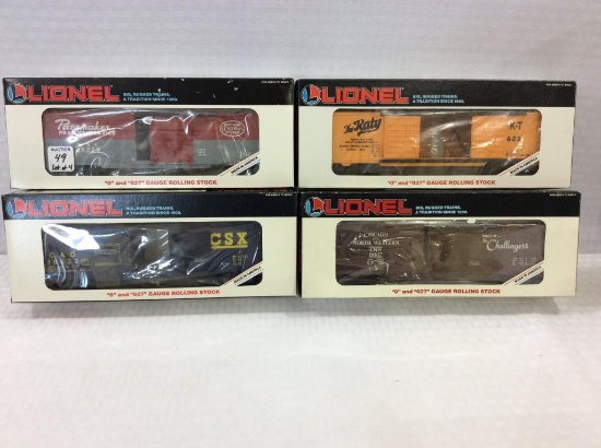 Lot of 4 Lionel O Gauge Box Cars in