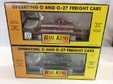 Lot of 2 Rail King O-Gauge Flat Cars in Boxes