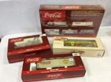 Lot of 4 Coca Cola Collectible Train Set & Cars