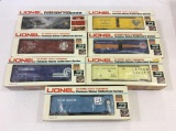 Lot of 7 Lionel O Gauge Box Cars in Boxes