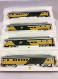 Lot of 4 MTH Union Pacific Heritage Series Cars in