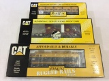 Lot of 3 Caterpillar Train Cars in Boxes