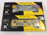 Lot of 2 K-Line O Gauge Freight Cars in Boxes