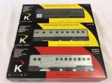 Lot of 3 K-Line O Gauge Streamliner Passenger Cars