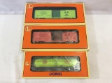 Lot of 3 Lionel O Gauge Glow in the Dark Tankcars