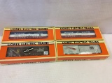 Lot of 4 Lionel O Gauge Box Cars in Boxes