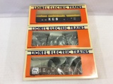 Lot of 3 Lionel O Gauge Gondola Cars in Boxes