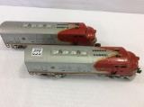 2 PIece Older Lionel Santa Fe Locomotive