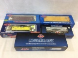 Lot of 5 Atlas O Gauge Train Cars in Boxes