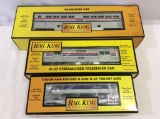 Lot of 3 Rail King O Gauge Amtrak Cars in Boxes