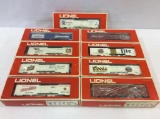 Lot of 9 Lionel O-Gauge Reefer Cars in Boxes