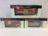 Lot of 3 LIonel O-Gauge Train Cars in Boxes