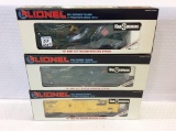 Lot of 3 Lionel O-Gauge Box Cars w/ Boxes