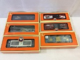 Lot of 6 Lionel O Gauge Box Cars in Boxes