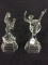 Lot of 2 Glass Statues-Ballerina & Mother