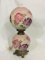 Floral Paint Electrified Dbl Globe Lamp
