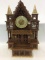 Lg. Ornate Walnut & Oak Clock-Handmade