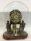 Figural Statue Keywind Clock w/ Glass