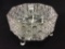 Beautiful 8 Sided Footed Cut Glass Bowl