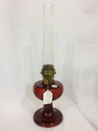 Aladdin Kerosene Lamp B83 Red Ruby Crystal Beehive