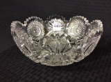 Quality Cut Glass Bowl (3 Inches High & 8 Inch