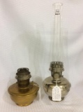 Lot of 2 Metal Aladdin Kerosene Lamps Including