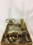 Group Including Aladdin Fenton Kerosene Lamp,