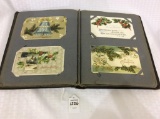 Vintage Postcard Album w/ Various Holiday &