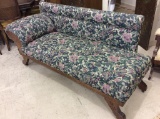 Antique Upholstered Sofa w/ Spoon Carving