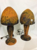 Pair of Matching French Contemp. Electrified Lamps