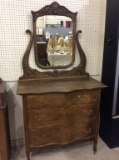 Antique Bentfront Dresser w/ Mirror