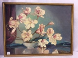 Framed Floral Painting by Mary Win Walter Norris