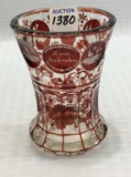 Moser Red Cut to Clear Tumbler