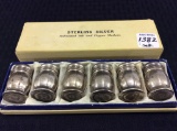 Set of 6 Sterling Silver Individual Salt & Pepper