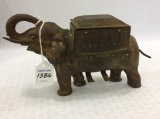 Antique Iron Elephant Cigarette Dispenser