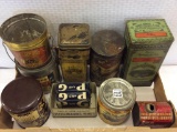 Group of Various Tins Including Honey,