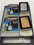 2 Zippo Wind Proof Lighters in Tin Holders