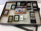Group of 10 Adv. Collectible Zippo Lighters-
