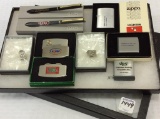 Group of Zippo Collectibles Including 2 Pens,