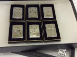 Group of 6 Collectible Zippo Lighters w/ Boxes