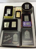 Group of Zippo Collectible Lighters Including