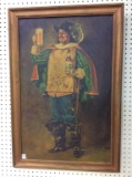 Framed Painting on Canvas-Adv. Old Style Lager