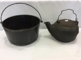 Lot of 2 Cast Iron Pieces Including Lg.
