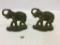 Pair of Sm. Iron Elephant Bookends