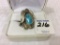 Navajo Sterling Silver Turquoise Ring-Ornate