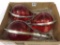 Set of 3 Red Comet Glass Ball Fire Ext.