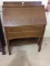 Oak Drop Front Writing Desk w/ 2 Drawers