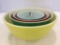 Set of 4 Pyrex Nesting Bowls in Primary Colors