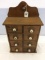 Hanging Wood Spice Box w/ 8 Drawers